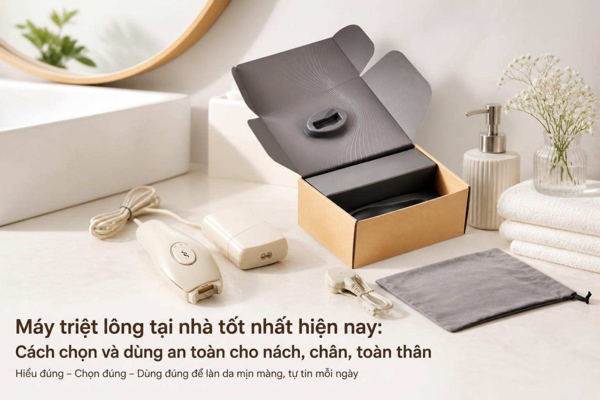 Máy triệt lông tại nhà tốt nhất hiện nay: Cách chọn và dùng an toàn cho nách, chân, toàn thân